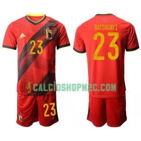 Belgio BATSHUAYI 23 Bambino Maglia Prima Euro 2020 Manica Corta (+ Pantaloncini)